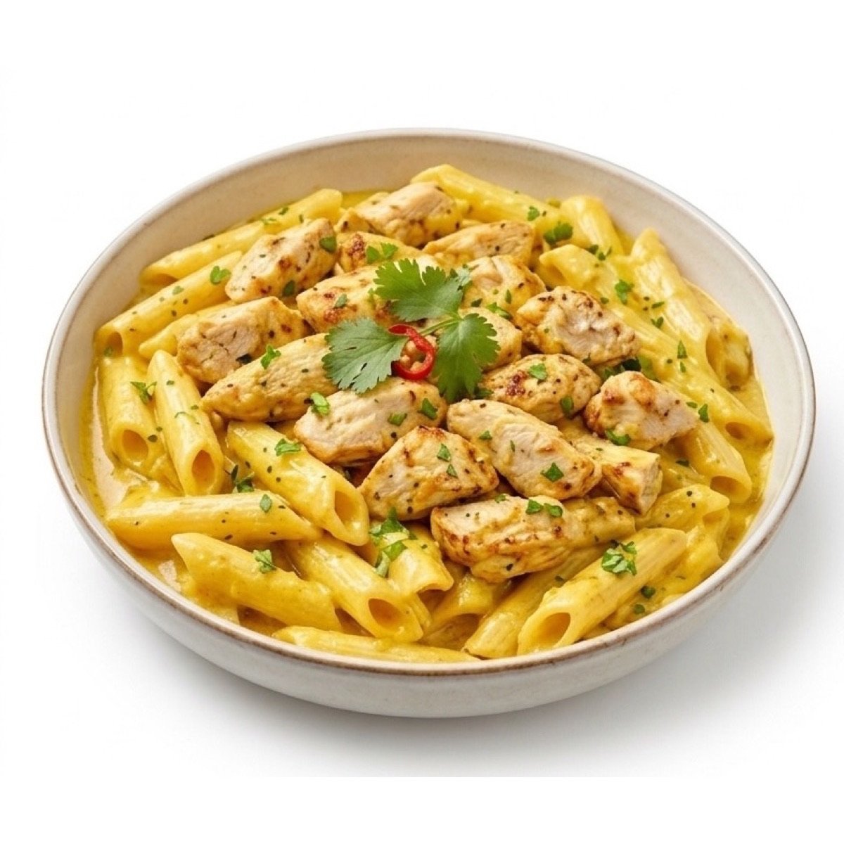 Pâtes poulet curry